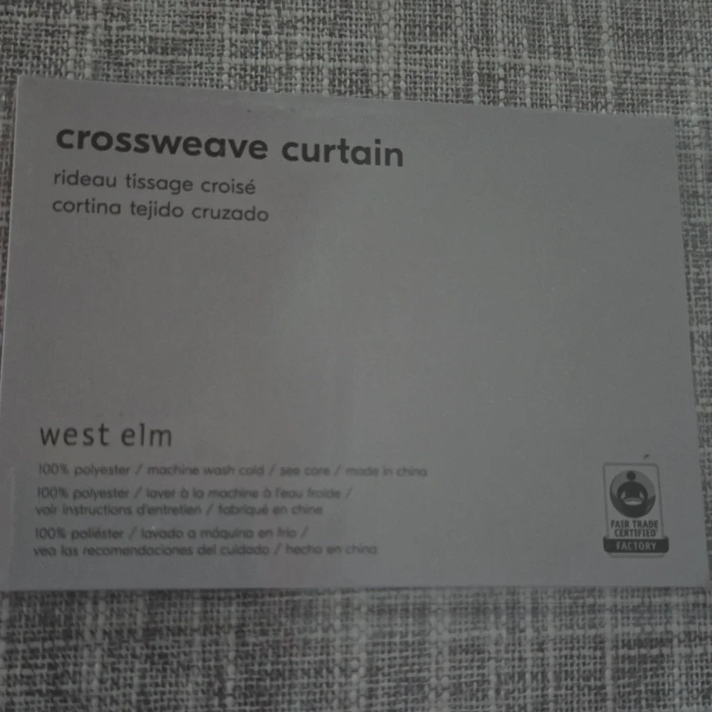 ❤️BUY 2 GET 1 FREE  West Elm Crossweave Curtain